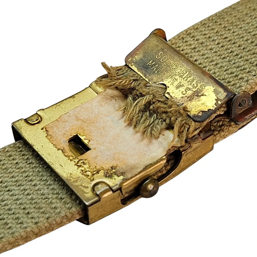 Boy Scout Of America‎  BSA tan belt 1950-60s anchor mark brass buckle